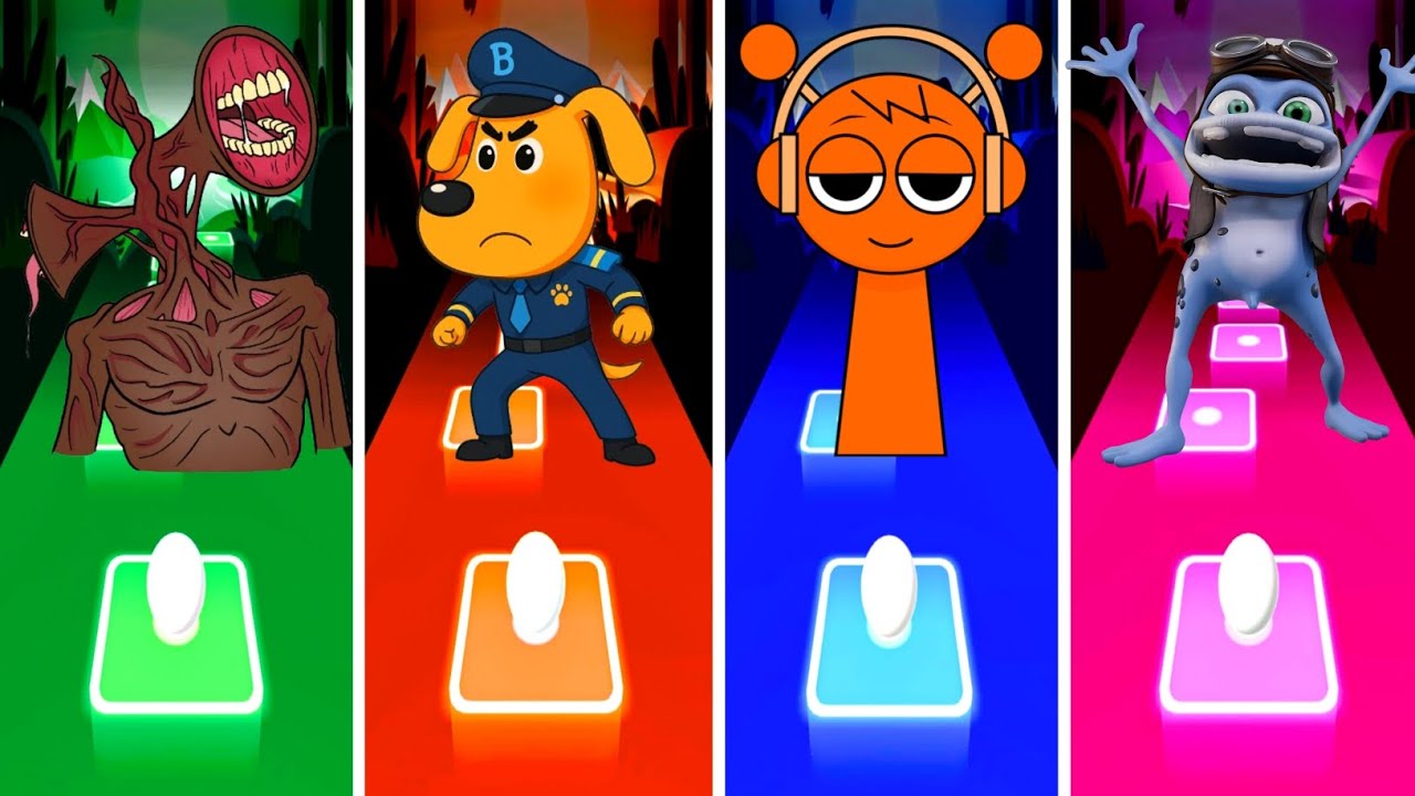 Siren Head 🆚 Sheriff Labrador 🆚 Incredibox Sprunki 🆚 Crazy Frog.💥Who Is The Best Coffin Dance?🤔