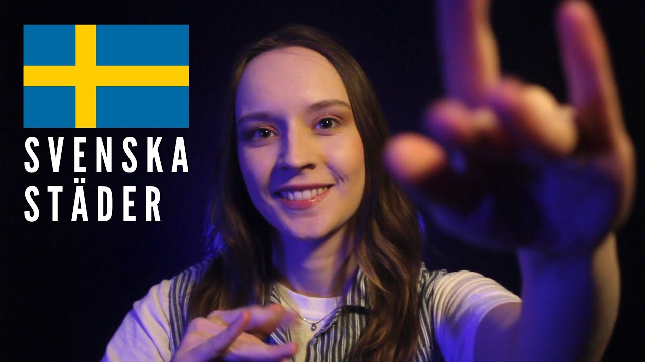Russian Tries Speaking Swedish - Pronouncing Swedish Cities' Names [ASMR] (Soft-spoken, hand-sounds)