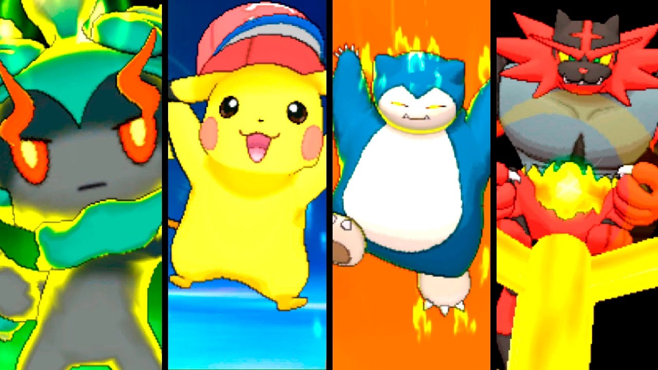 POKÉMON SOL y LUNA - TODOS los MOVIMIENTOS Z