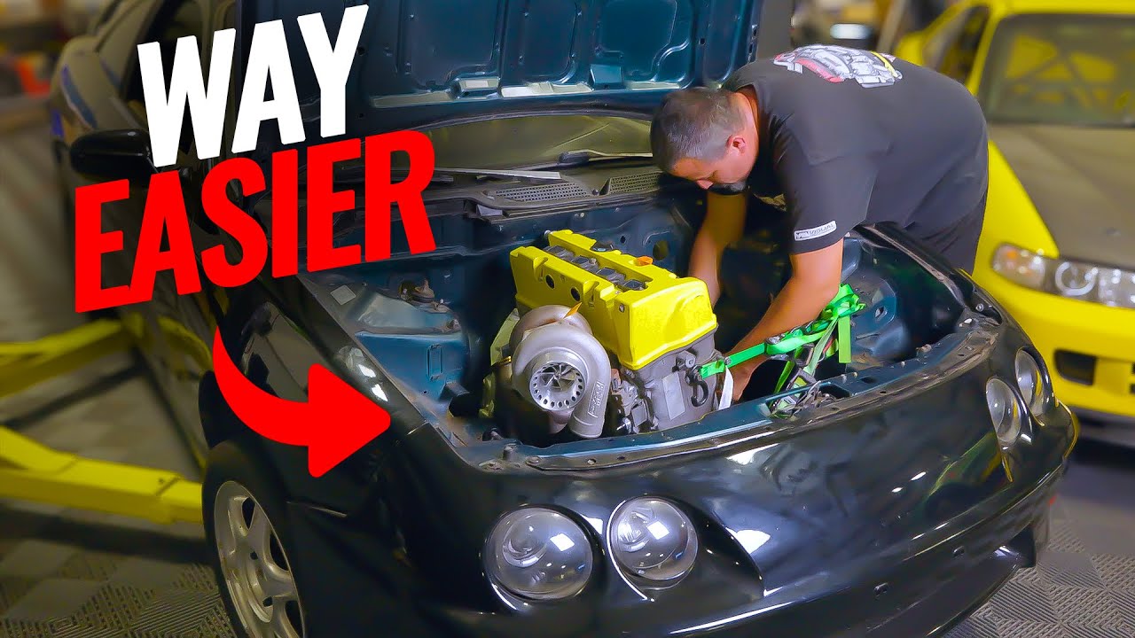 Finally! RWD K Series Integra Gets Its Coolant Neck & Engine Cart