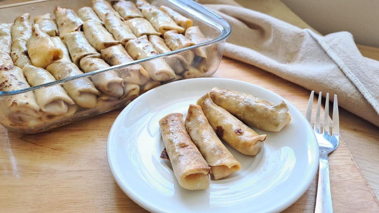 Famous Odessa Nalistnyki Recipe / Sweet Cottage Cheese Crepes / Ukrainian Cuisine Recipe