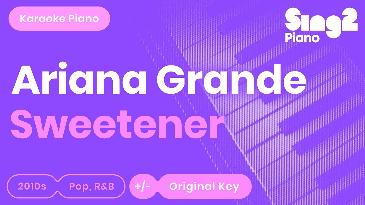 Ariana Grande - sweetener (Piano Karaoke)