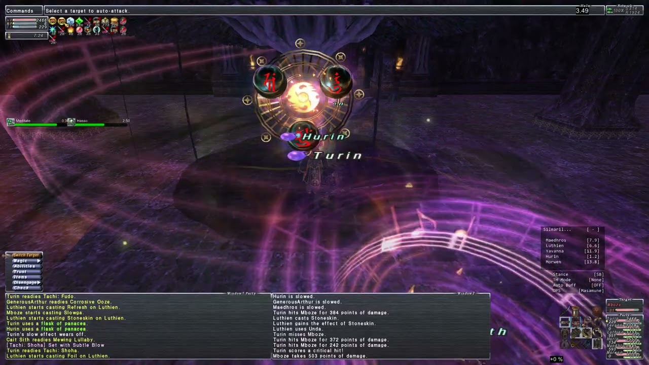 FFXI - Odyssey Gaol (V25 Mboze) - KI 1