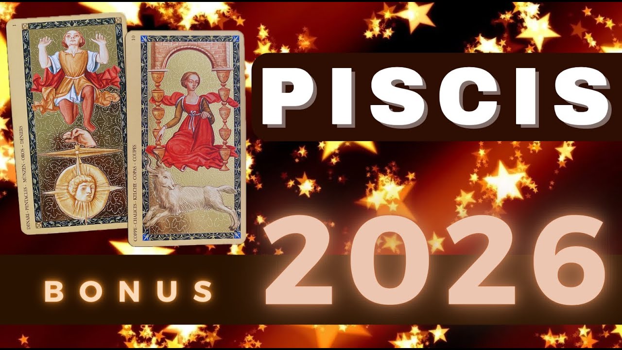 ⭐️PISCIS♓️Tu ambici&oacute;n te lleva al &eacute;xito💪🏼😍AS DE OROS en el amor! Gran a&ntilde;o mira HOROSCOPO PISCIS 2026