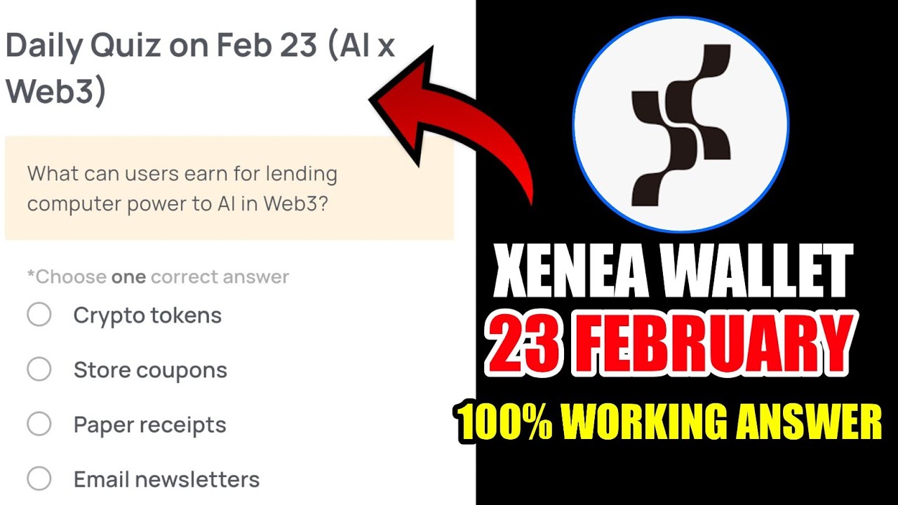 Xenea Wallet Quiz Answer 23 FEBRUARY | Xenea Wallet Quiz 23 FEB | Xenea Wallet Voucher Code Today