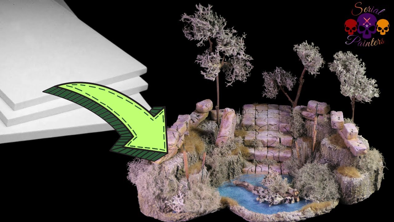 DIORAMA FORET MAGIQUE POUR WARHAMMER ET DND