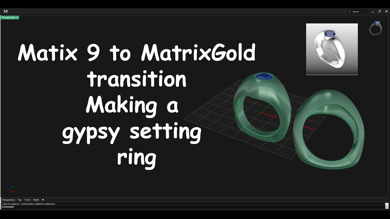Мужское кольцо MatrixGold в цыганском стиле.