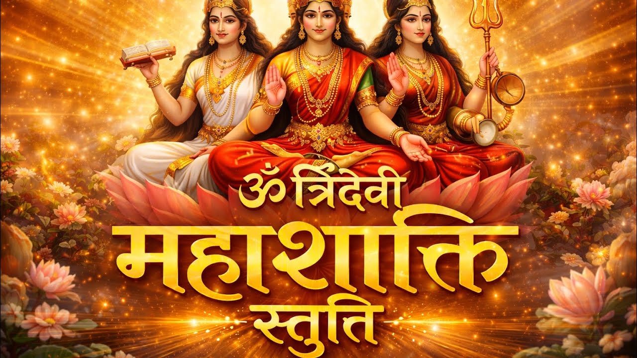 त्रिदेवी महाशक्ति स्तुति | Mahashakti Stuti | Brahmani Vaishnavi Maheshwari | दिव्य शक्ति स्तोत्र