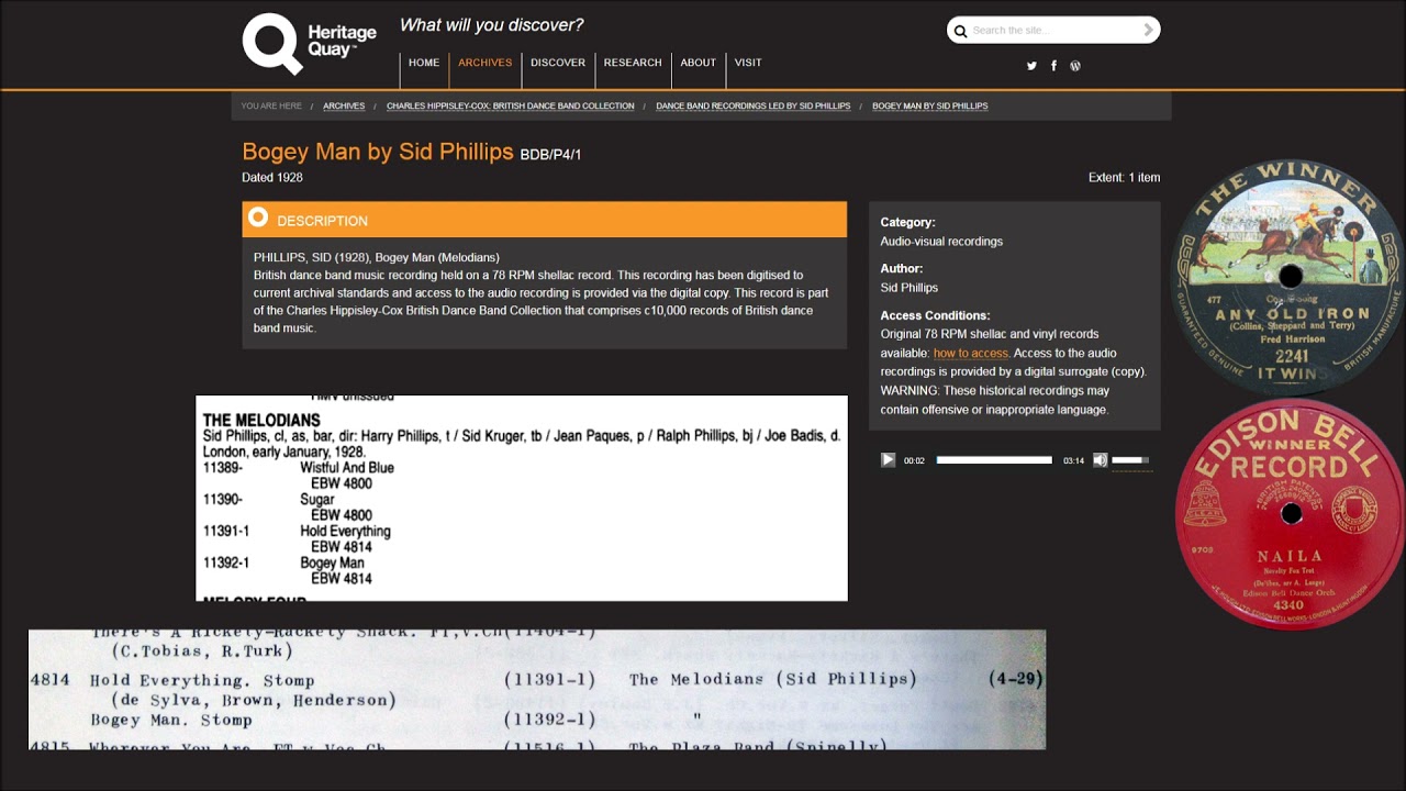 Bogey Man - The Melodians (Sid Phillips)