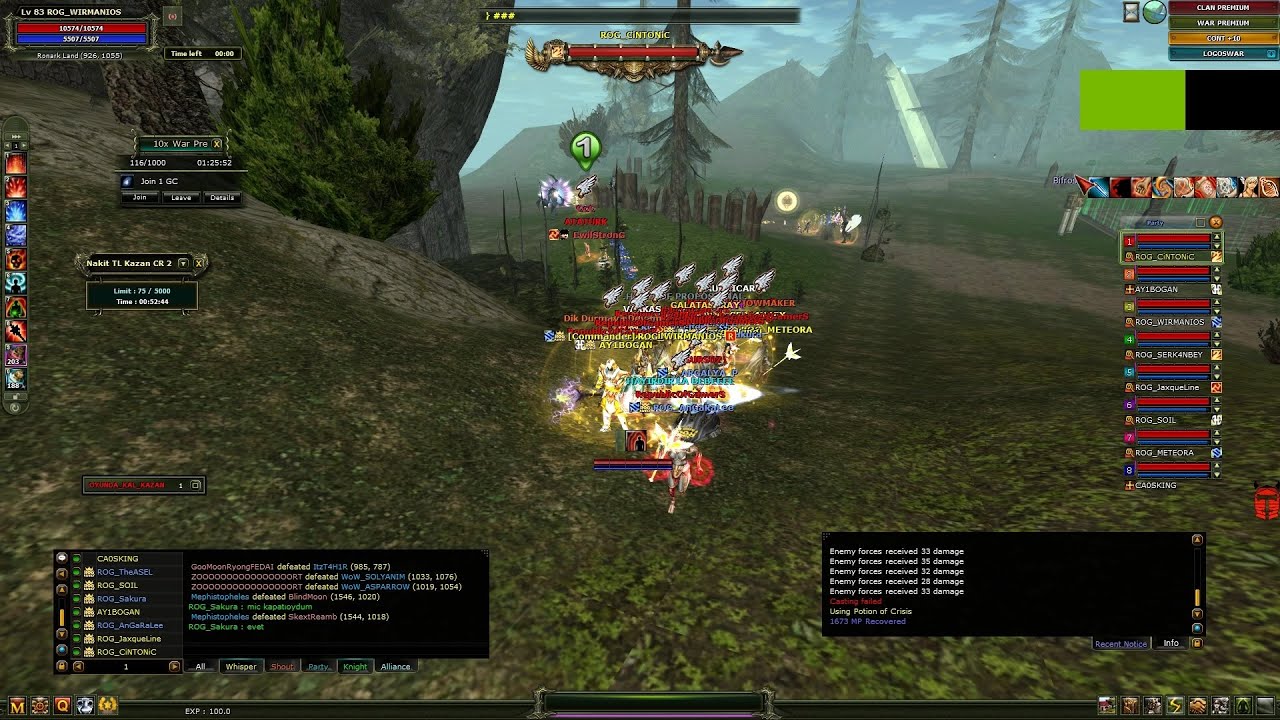 ROG_CİNTONİC EFSANE KOMUTCU MAGE TEAM / LOGOSWAR KNİGHT ONLİNE