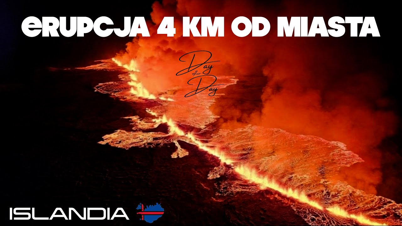 Erupcja 4 km od miasta Grindavik! - Islandia 18.12.2023