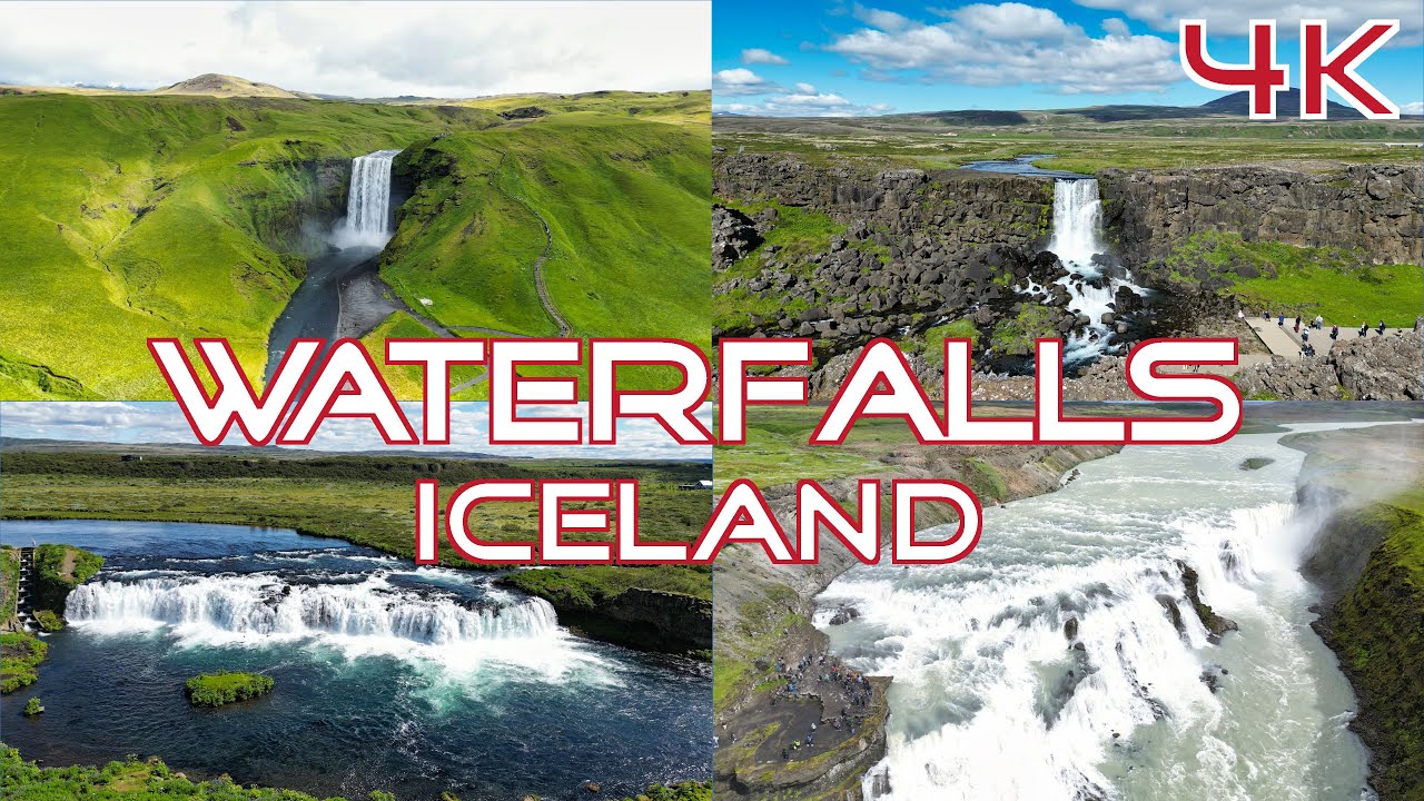 Discover the mesmerizing beauty of Iceland's waterfalls! 4k UHD 60fps