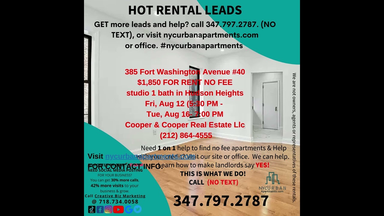 APARTMENTS FOR RENT!