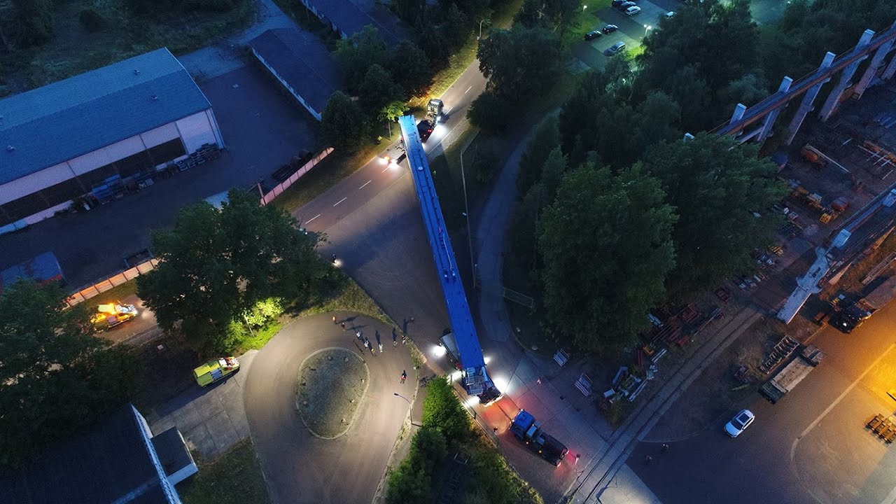 Short Film Kranbau - Heavy transport with excess length