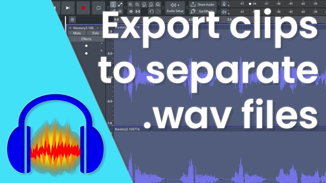 Audacity: Turn One Track into Separate Clips & Export as Individual .WAV Files