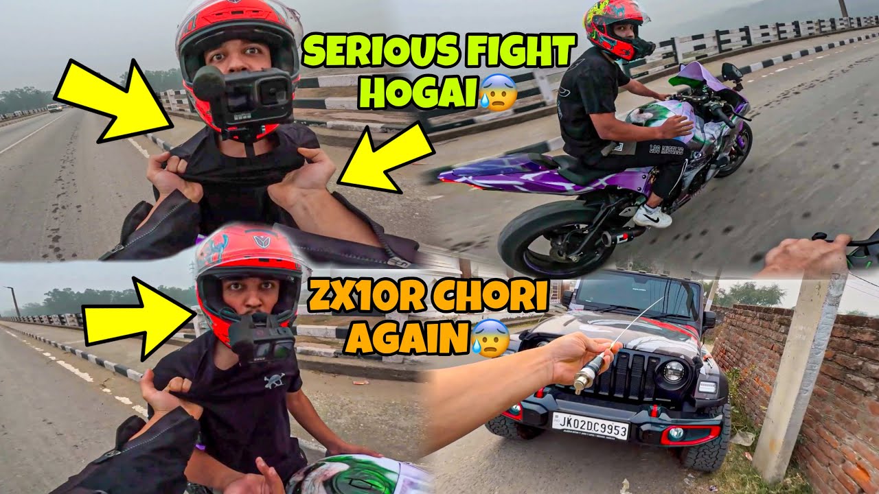 Fight hogai Modified Zx10r Chori  SUPERBIKE Preparation for Ladakh Ride