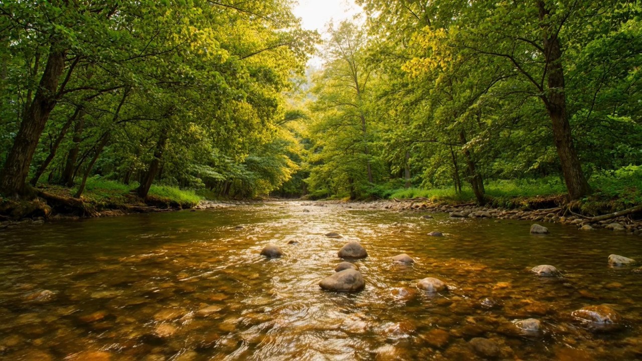 Deep Focus River Flow – Calm Water Ambience for Studying, Clear Thinking, and Concentration