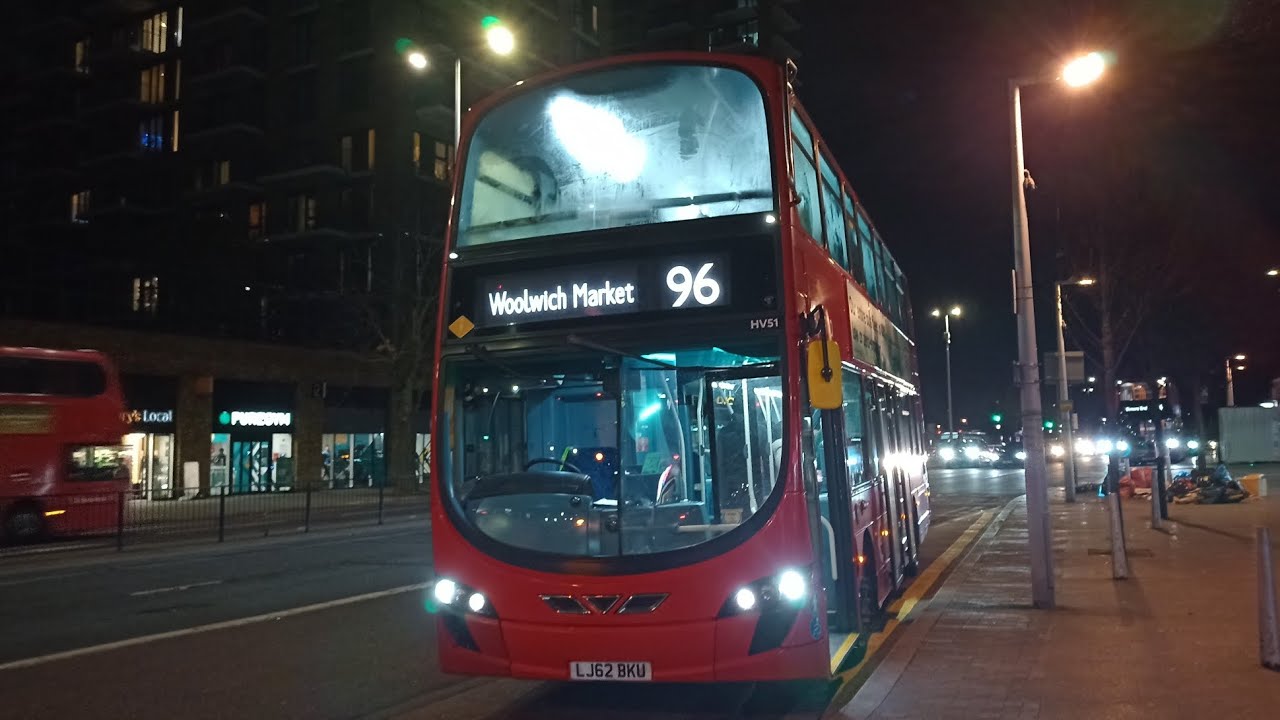 Ride on Arriva London HV51 LJ62BKU Wright Eclipse Gemini 2 Volvo B5LH on Bus Route 96