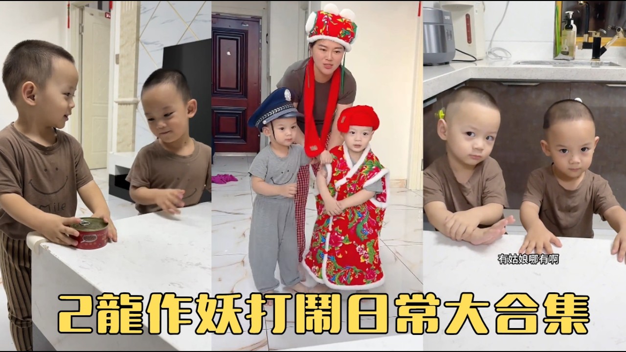 2龍作妖打鬧日常大合集#兩個小龍子 #雙胎寶寶的日常