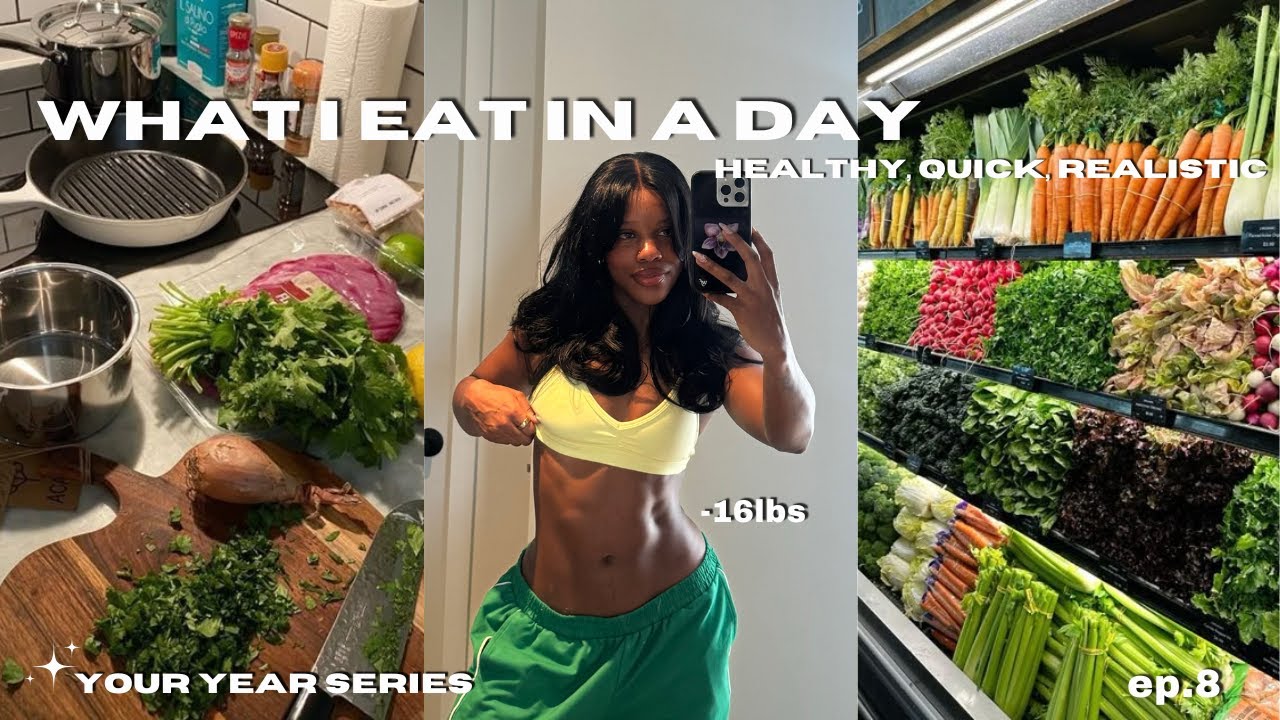 Your *YEAR* series ep.8 | WHAT I EAT IN A DAY, *simple* healthy high protein recipes, 170g+ protein