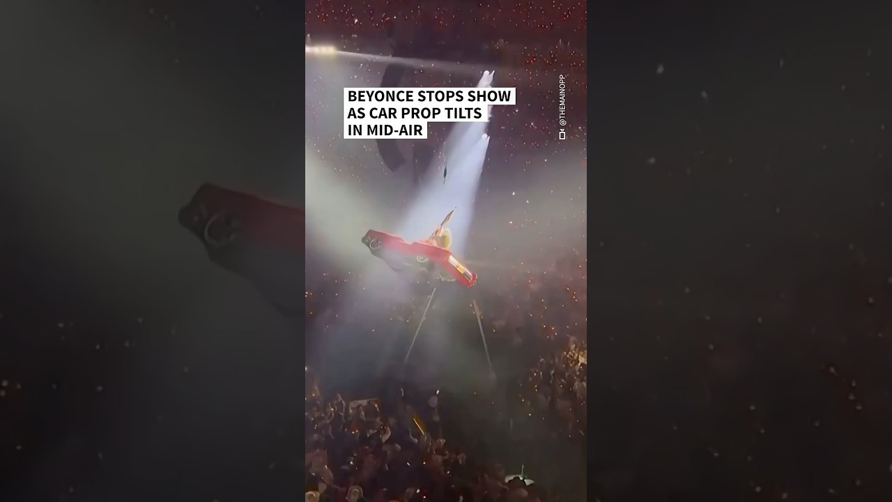 Flying car malfunctions at Beyonce concert in Texas | AFP #shorts