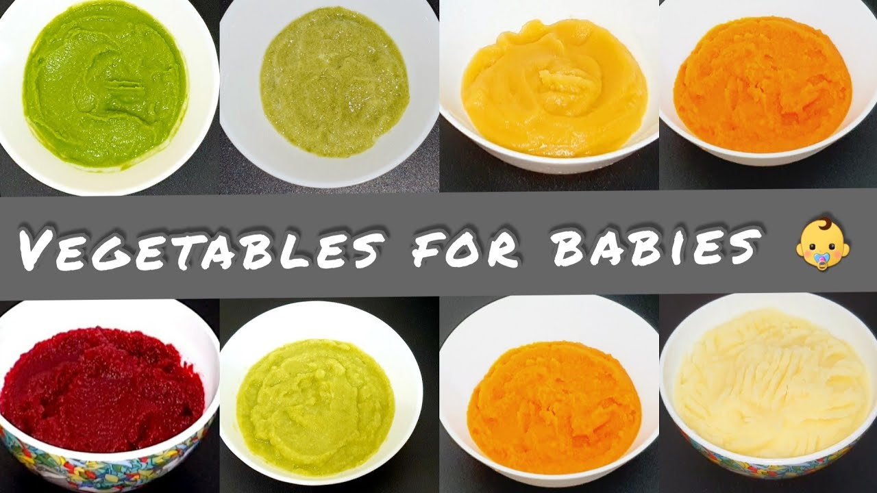 طريقة تقديم الخضار لطفلك الرضيع من عمر ٤ - ٦ شهور  🥒🥕🧄 vegetables for babies 👶