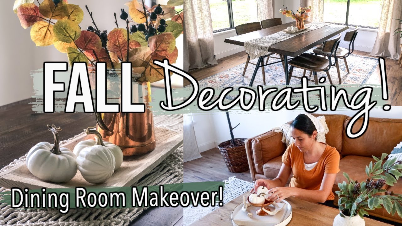 FALL DECORATE WITH ME 2019 | DINING ROOM MAKEOVER | MODERN FALL DECORATING IDEAS
