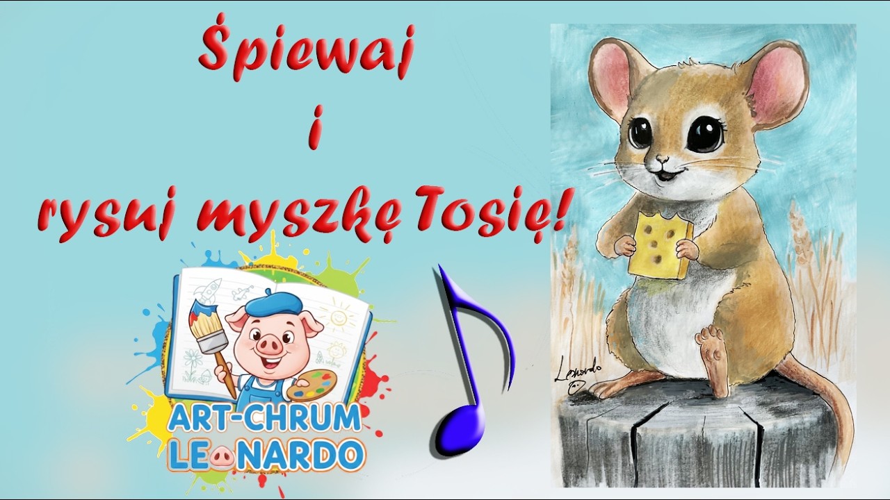 Rysujemy uroczą myszkę i śpiewamy o niej piosenkę! Twoje dziecko to pokocha! – 🐭🧀🎨🎶 #fun #kids #2026