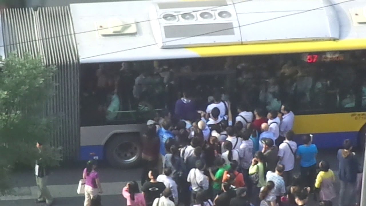 Beijing - Crowding Outside #57 Bus