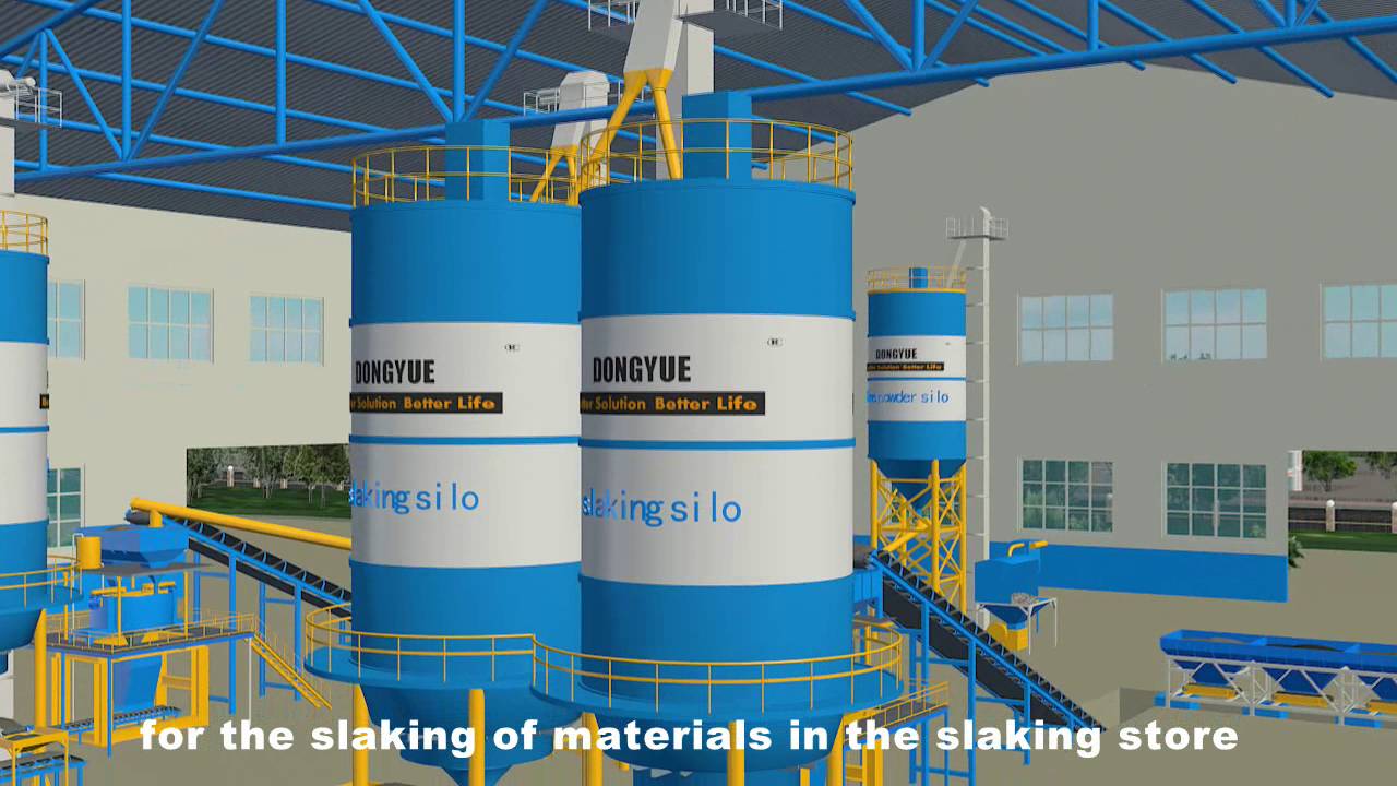 Dongyue sand lime brick production line 3D video