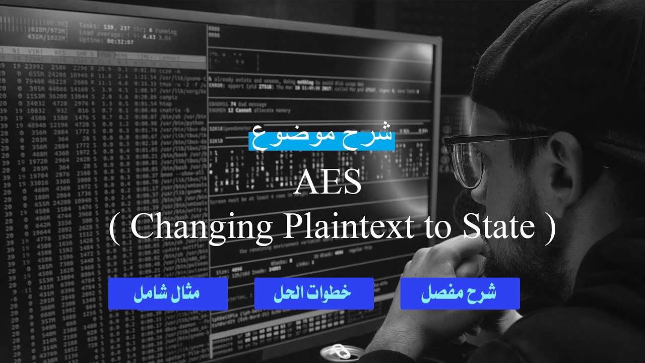 شرح موضوع AES ( Changing Plaintext to State ) بالتفصيل
