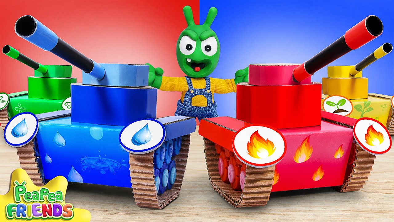 💦 Water and Fire Tank War – Fun Battle for Kids! - Cartoons for Kids
