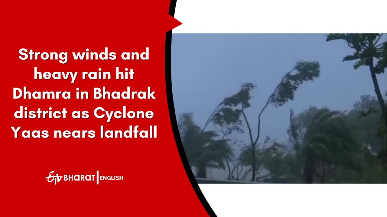 Strong winds and heavy rain hit Dhamra in Bhadrak district as Cyclone Yaas nears landfall