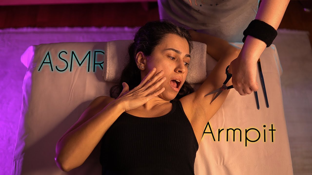 Armpits and Arm Massage with Amazing Asmr Scissors