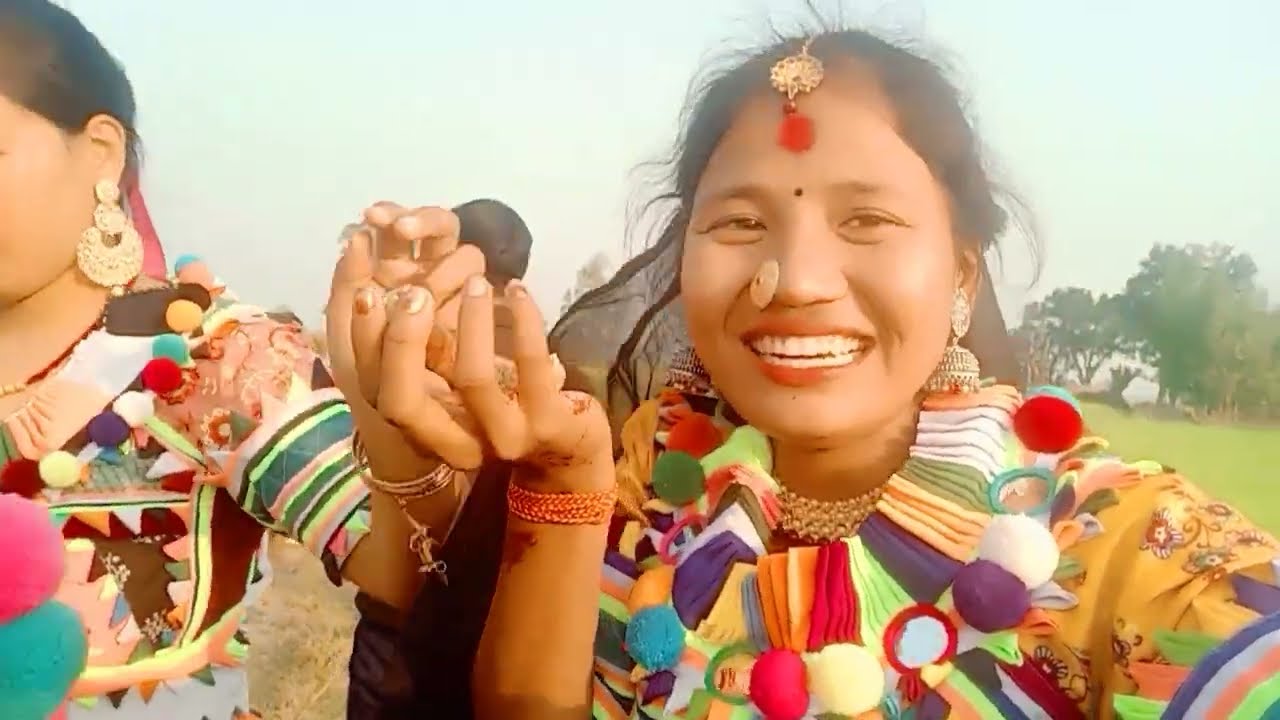 भुएया पूजन !! राणा थारु😁!! #उत्तर प्रदेश ! घर जाते समय अपने थारु पहनावे मे🥰🙈 #ranatharu #upvlog