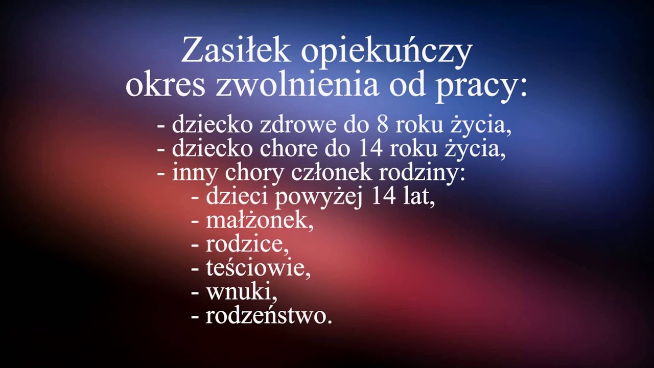 Prawna Pigułka - zasiłek opiekuńczy