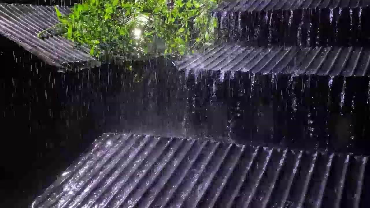 Heavy Rain Under Tin Roof 🌧️ Deep Sleep & Anxiety Relief