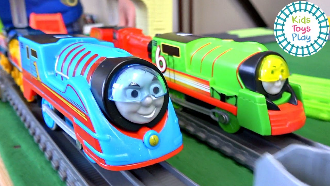 Thomas and Friends Trackmaster Turbo Boost Train Races Compilation