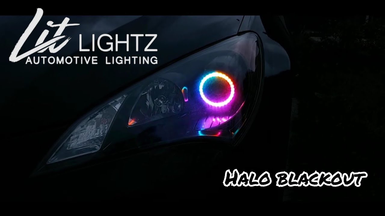 RGB Halo Headlight Blackout | LIT LIGHTZ | Genesis Coupe