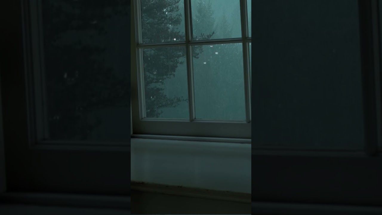 Heavy Rain and Thunder Sounds for sleep, study or relaxation  - Rain sounds on a window