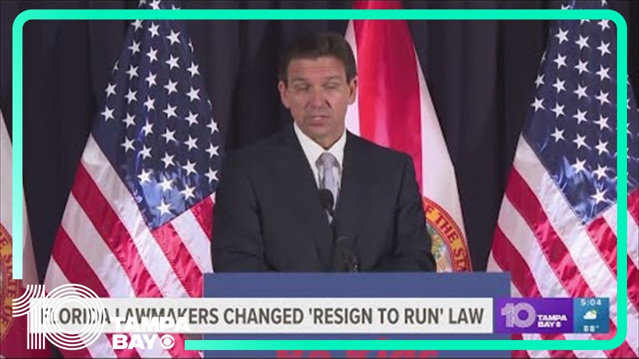 Changes to Florida&rsquo;s 'resign-to-run' law take effect as soon as DeSantis signs it