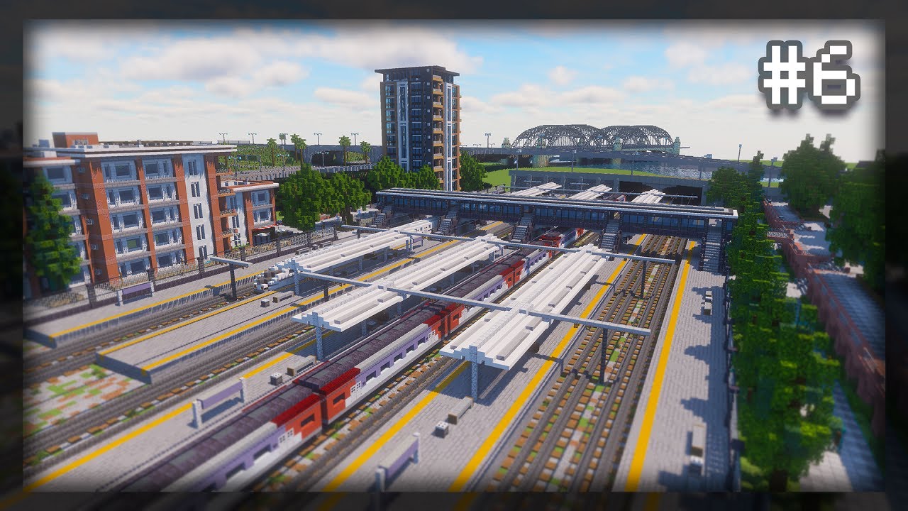 Minecraft City #6 - Train Station [Timelapse]