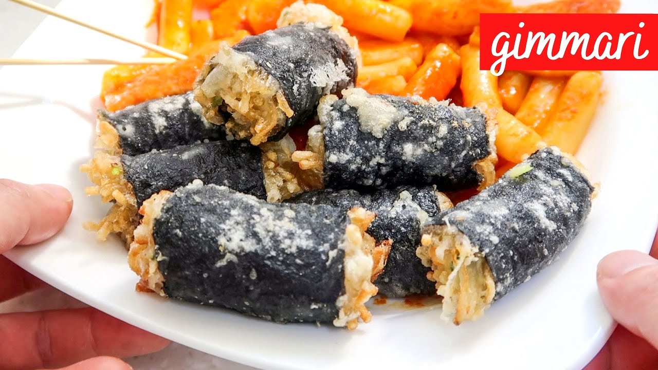 How to: Gimmari - Fried Korean Seaweed Spring Rolls | Pair with Tteokbokki! (김말이)