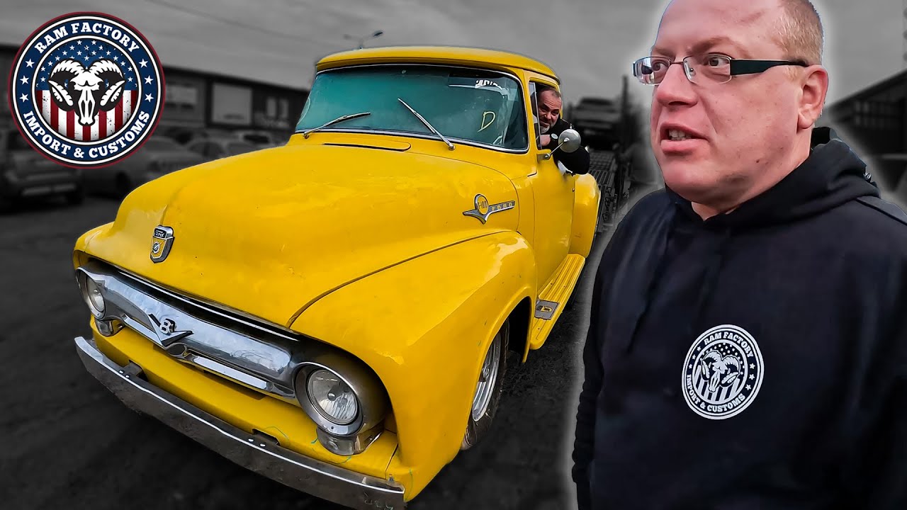 Rozładunek aut z USA. Ford F-100, Dodge Charger, Dodge RAM