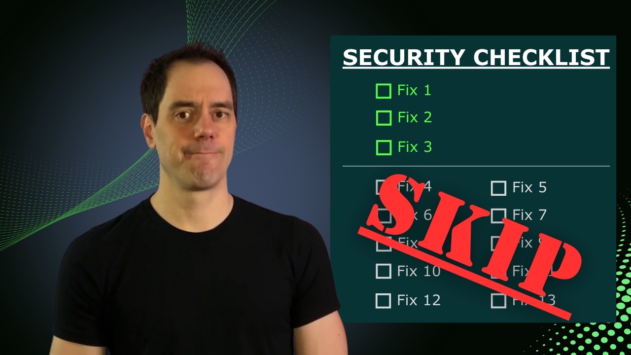 Security for Solo Devs: The 80/20 That Actually Matters