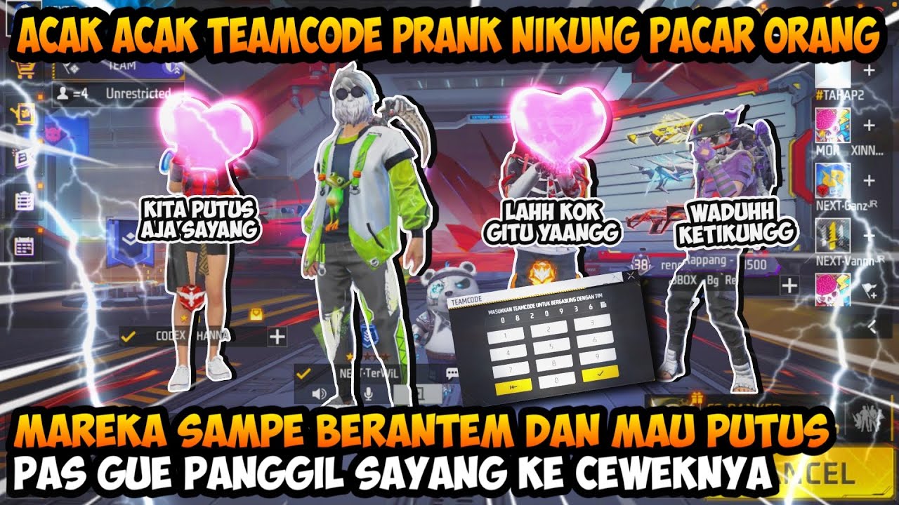 ACAK ACAK TEAMCODE PANGGIL SAYANG KE PACAR ORANG DI KICK BERKALI KALI SAMPE MEREKA BERANTEM😱