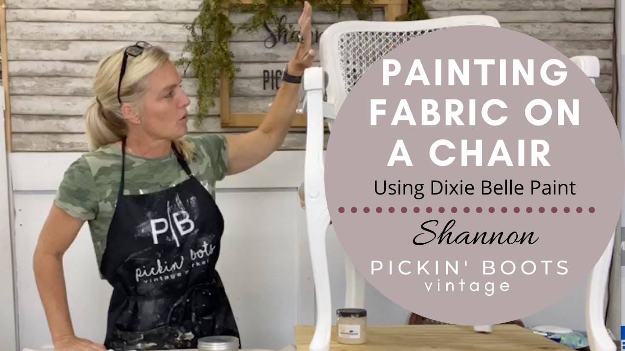 Painting Fabric  on a Chair with Dixie Belle Chalk Mineral Paint