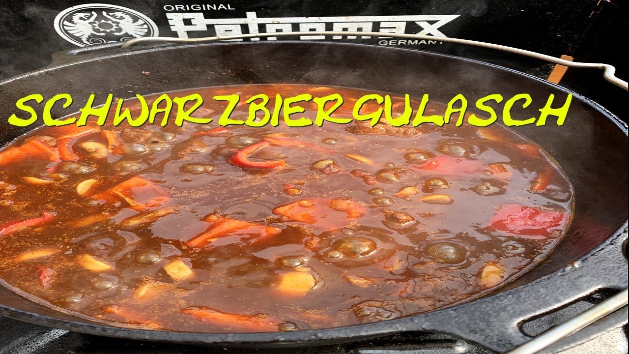 Schwarzbiergulasch aus dem Dutch Oven