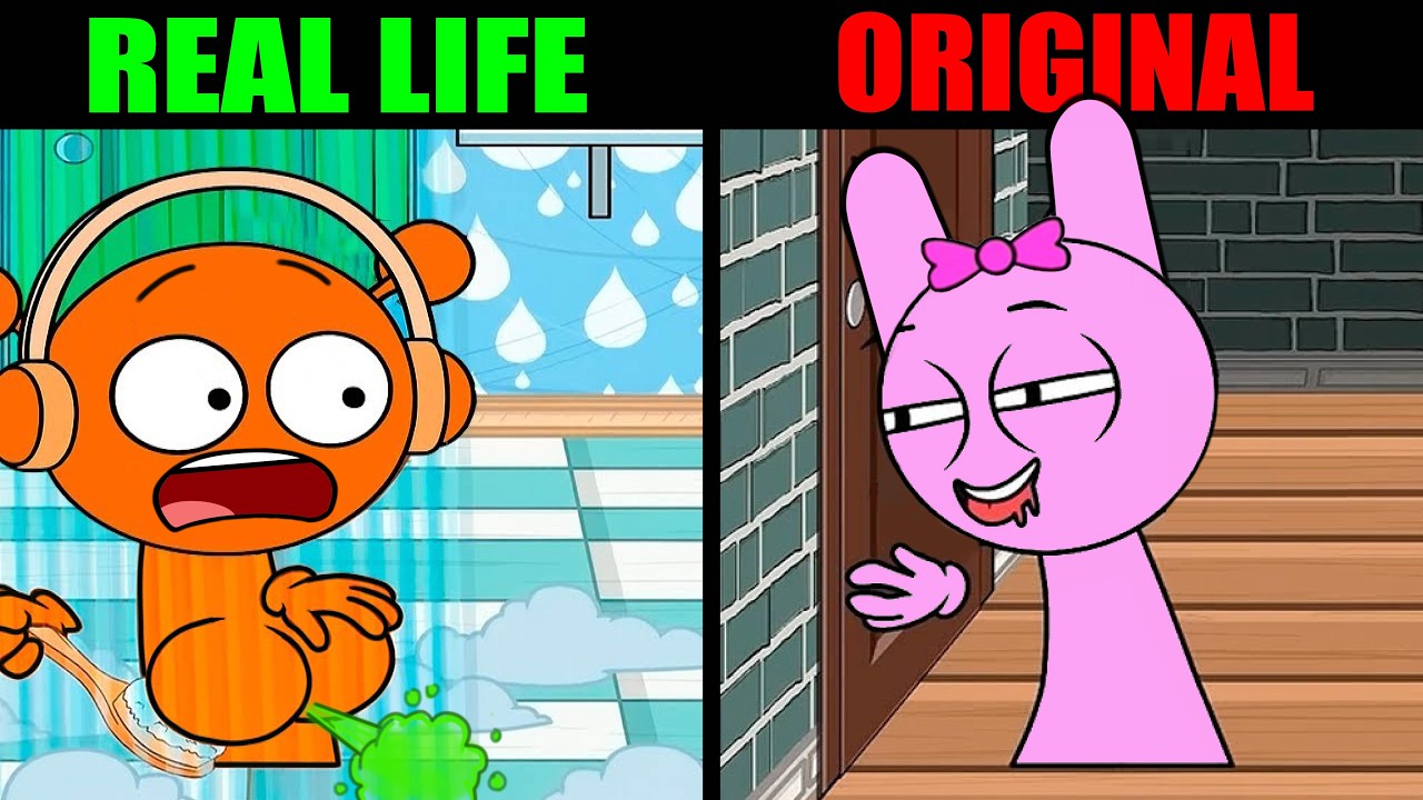Best TikToks of Incredibox Sprunki | Pinki x Oren👀Someone is watching me😲👀😱 | REAL LIFE vs ORIGINAL