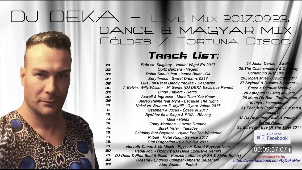 DJ DEKA - Live Mix, F&ouml;ldes Fortuna Disco - 2017.09.23. DANCE & MAGYAR Party